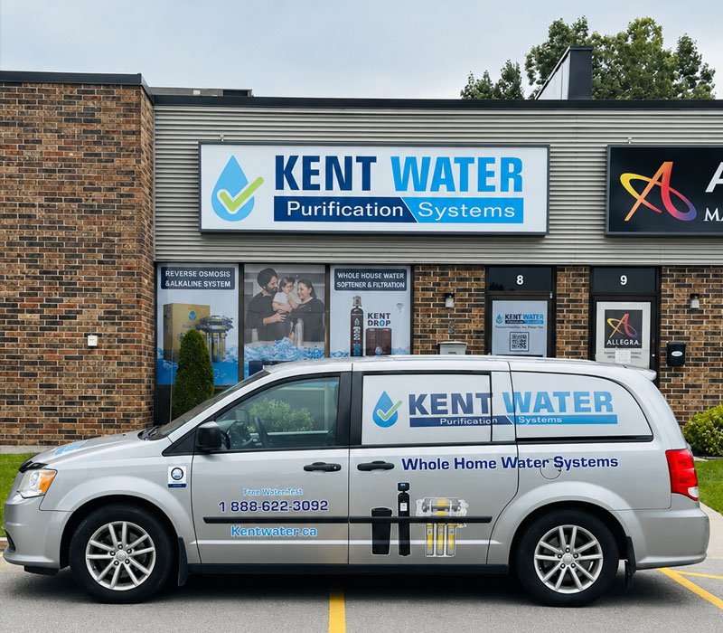 Kent Water Purification Systems storefront and service van, Cambridge Ontario location Kent Water Purification Systems storefront and service van, Cambridge Ontario location