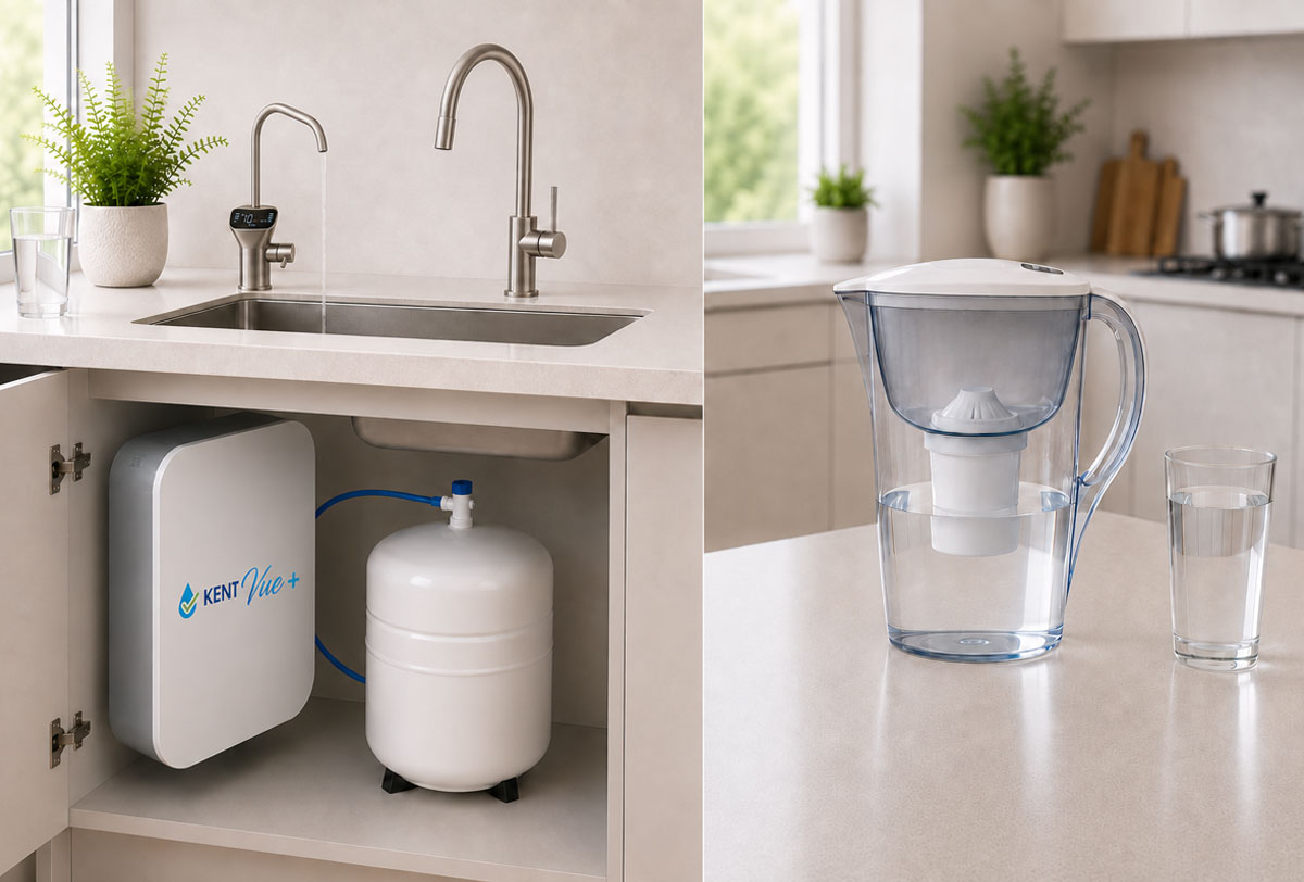 Kent Vue+ Vs. A Standard Carbon Filter Pitcher Kent Vue+ Vs. A Standard Carbon Filter Pitcher