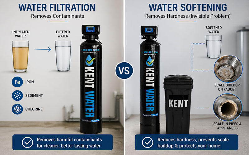 Scale buildup and mineral deposits caused by hard municipal water in home plumbing Scale buildup and mineral deposits caused by hard municipal water in home plumbing