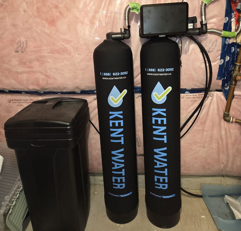 Scale buildup and mineral deposits caused by hard municipal water in home plumbing Scale buildup and mineral deposits caused by hard municipal water in home plumbing